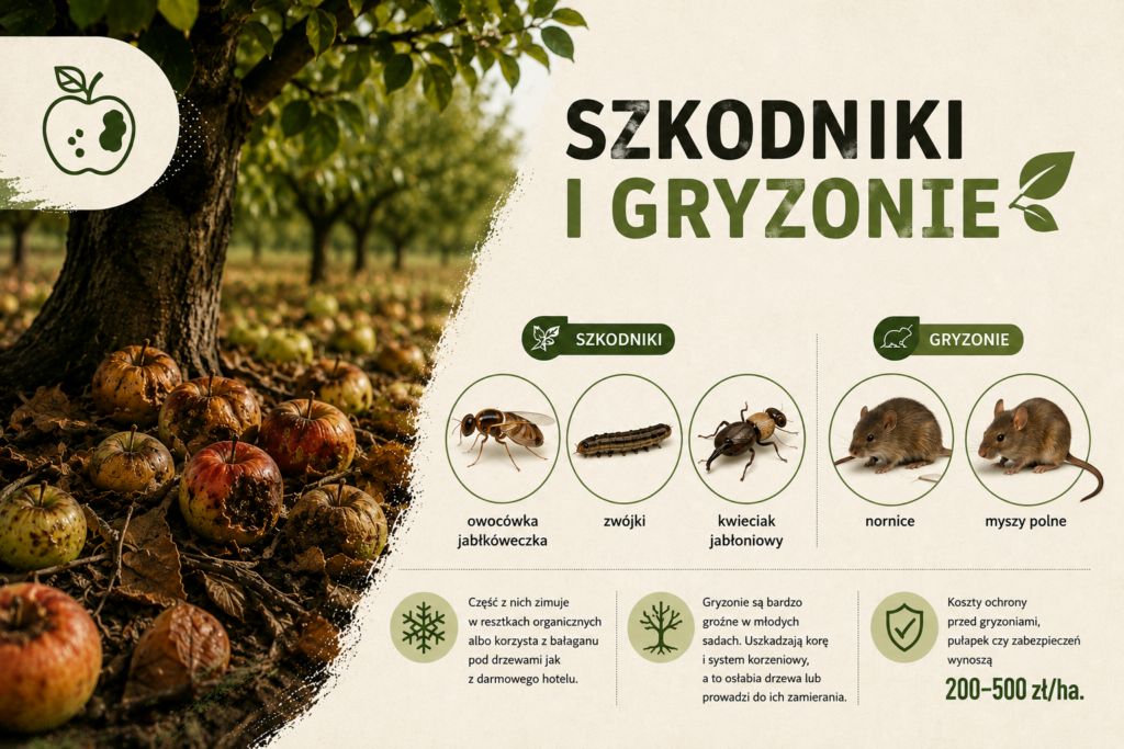 Spady - Spady w sadzie — jak odzyskać wartość owoców i ograniczyć problemy w kolejnym sezonie - infografika